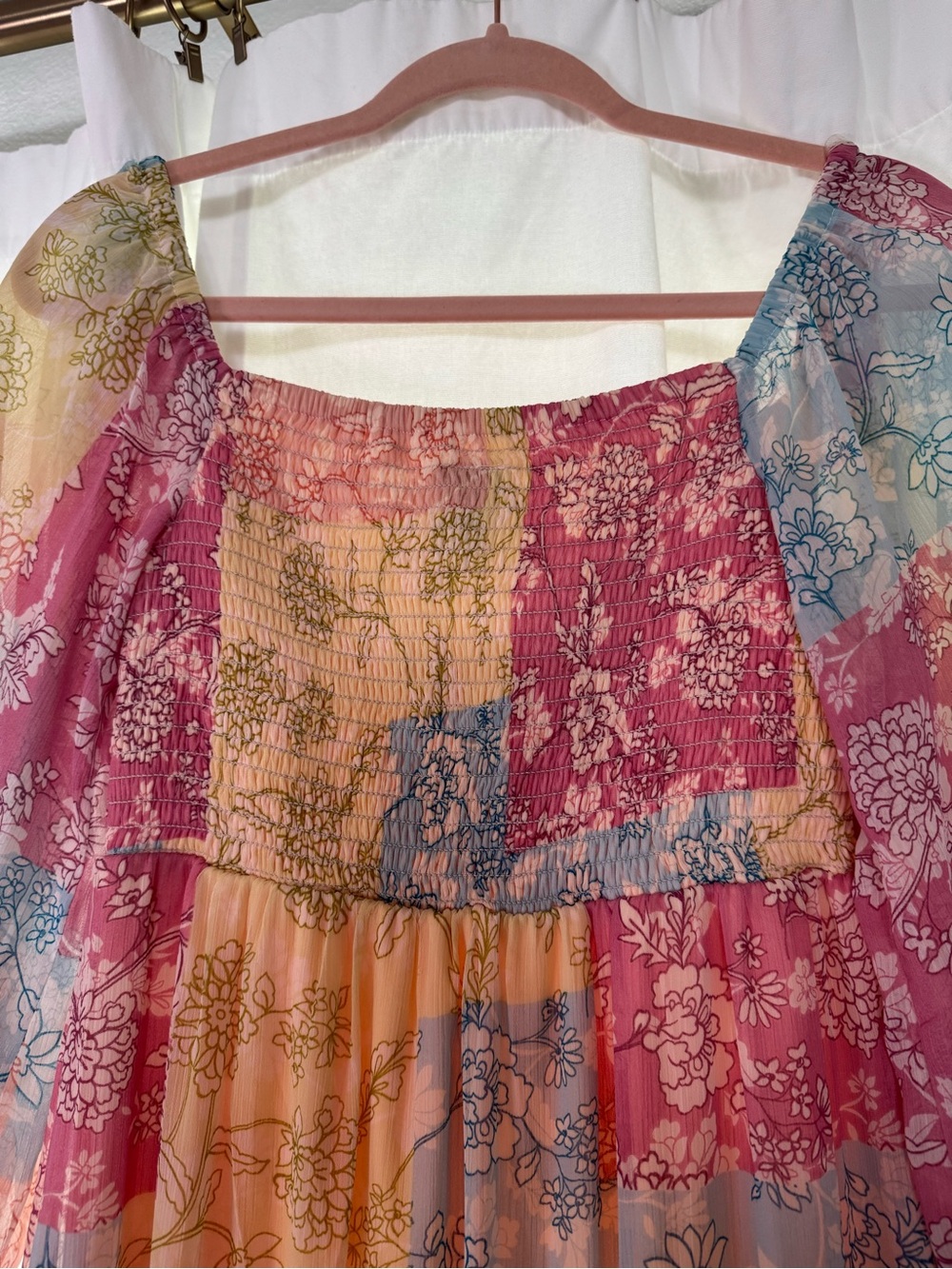 Taylor Pink Multi Patchwork Floral Maxi Dress - Picture 6 of 7